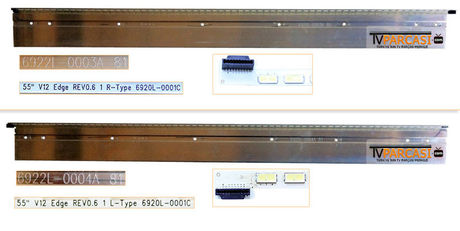 6922L-0003A, 6922L-0004A, 6916L0781A, 6916L0782A, 55 V12 REV1.1 R-TYPE, 55 V12 REV1.1 L-TYPE, LED Backlight Strips, LG Display, LC550EUA-AEF1, LC550EUE-SEM1, LC550EUE-SEF3, LC550EUE-SER1, LG 55LM620S, LG 55LS4600