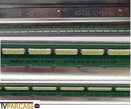 6922L-0146A, V15-43-UHD, 6916L2173A, 43 V15 ART3 UD REV 1.1 R-TYPE, 6916L-2172A, 43 V15 ART3 UD REV 1.1 L-TYPE, LC430EQE-FHM2, LG 43UF7787 - 2