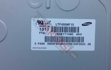 LTF400HF15, BN07-00801A, S120APM4C4LV0.4, SSB400_12V01, Tv Paneli, Lcd Tv Paneli