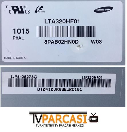 Samsung LTA320HF01, 31.5 inch, 1920x1080, Lcd TV Panel, LJ96-05273C, Samsung Panel, LTA320HF01 W03