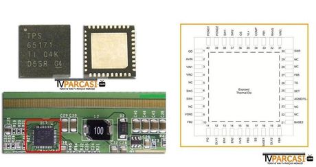 TPS65171, TPS 65171, TPS65171RHAR, 40pin Power IC Chip Chipset