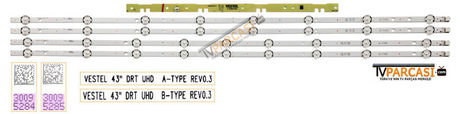 VESTEL 43 DRT UHD A-TYPE REV0.3, VESTEL 43 DRT UHD B-TYPE REV0.3, 30095284, 30095285, 23393671, VES430QNDL-2D-N11, VES430QNDL-2D-U11