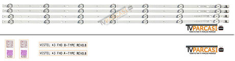VESTEL 43 FHD A-TYPE REV0.8, A-TYPE, VESTEL 43 FHD B-TYPE REV0.8, B-TYPE, 17DB43H, 23247984, 17DB43HR1, 30088785, 30095322, 30095323, VES430UNDL-2D-N12, VESTEL SMART 43FA7300 43 LED TV