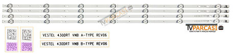 VESTEL 430DRT VNB A-TYPE REV06, B-TYPE, VESTEL 430DRT VNB B-TYPE REV06, 30092797, 30092798, 17DB43H, 23247984, VES430UNDL-2D-N12, REGAL 43R5900FM 43 SMART LED